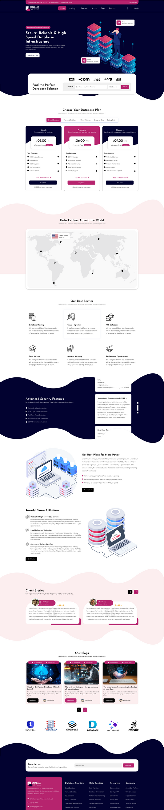 Database WordPress Theme