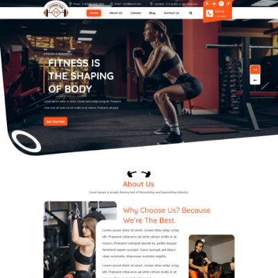 Fitness WordPress Template