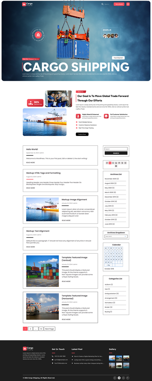 Cargo Shipment Services