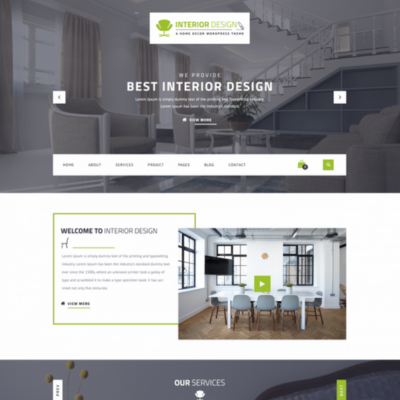 Free Interior Design WordPress Template