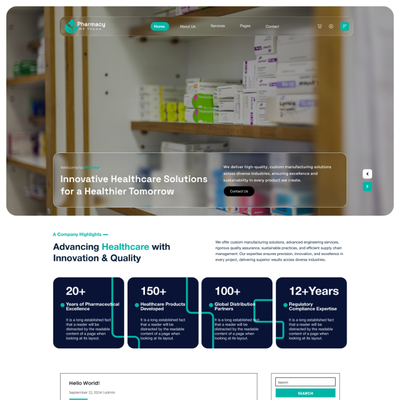 Free Pharmacy WordPress Theme
