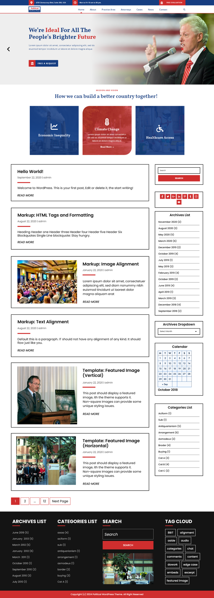 Free Political WordPress Theme Buywptemplates