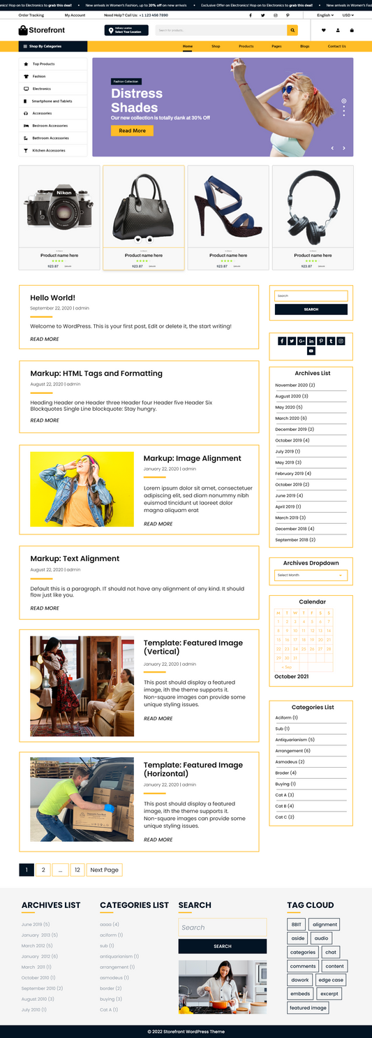 Free Storefront WordPress Theme
