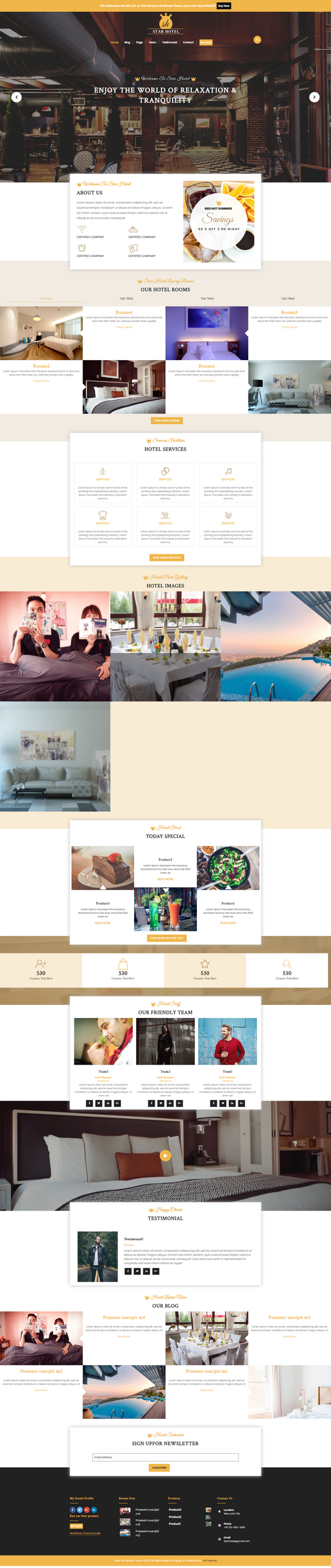 WordPress hotel theme