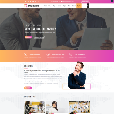 WordPress landing page theme