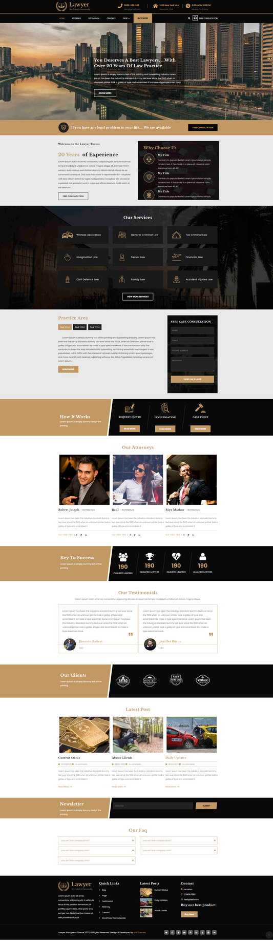Premium lawyer wordpress theme