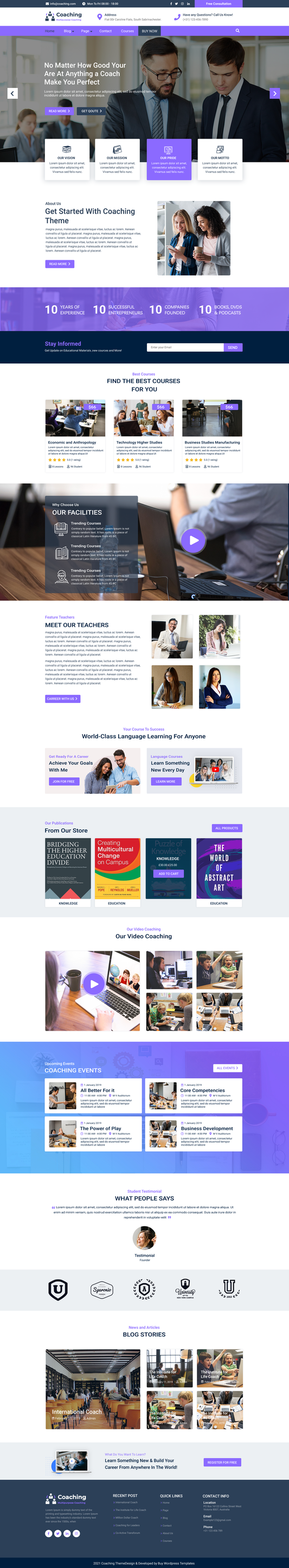 Coaching WordPress Template