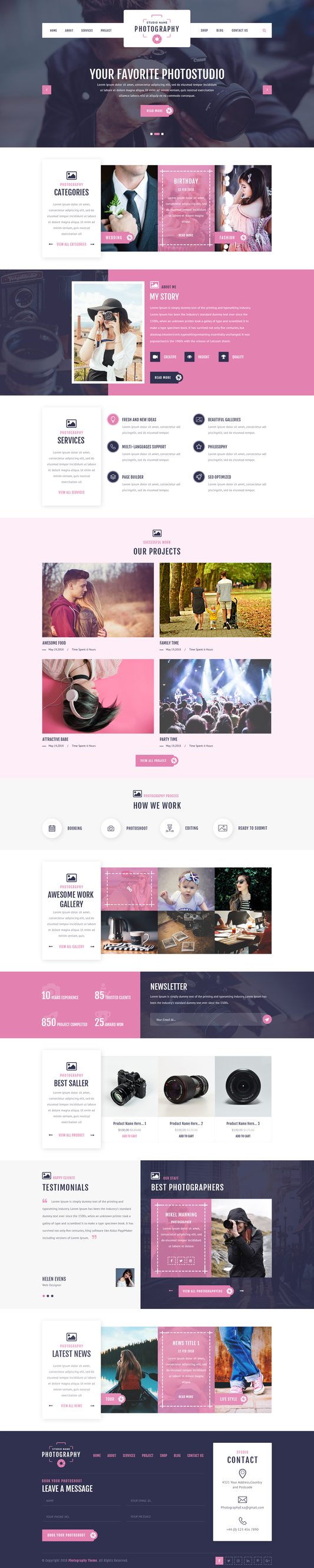 Photography WordPress Template