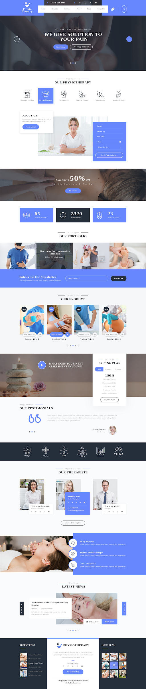 Physiotherapy WordPress Template