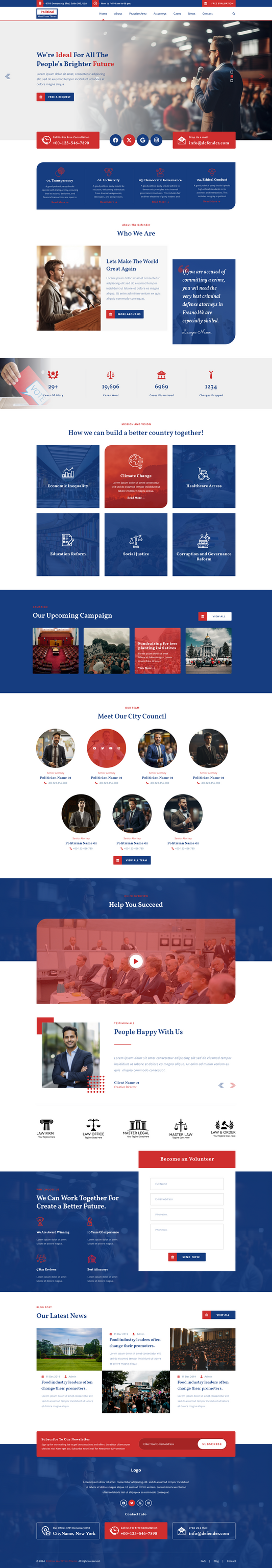 Political Candidate WordPress Theme