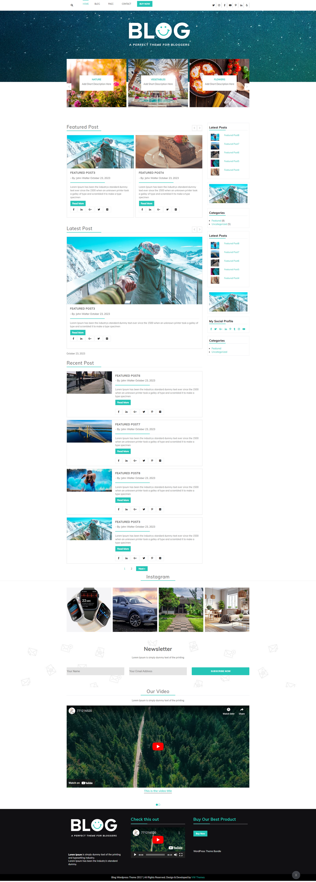 Premium WordPress Blog Theme – Best Bloggers and Vloggers Buywptemplates