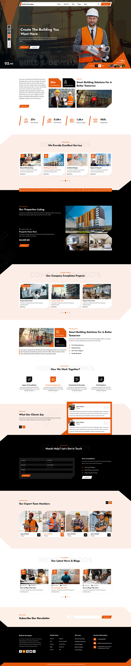 Real Estate Developer WordPress Theme