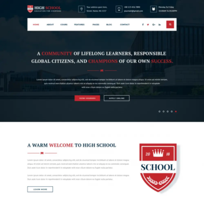 Free School WordPress Template