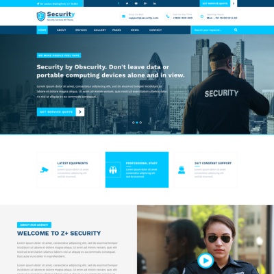 free security guard WordPress template