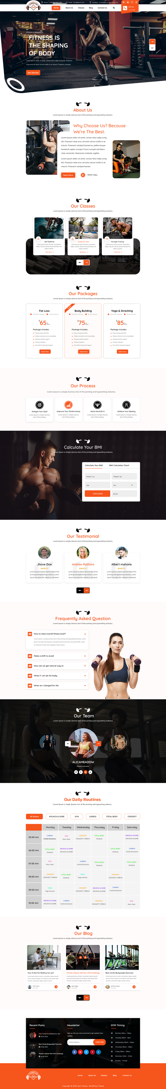 Training Coach WordPress Theme