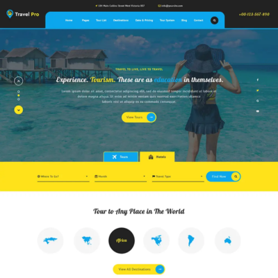 Free Travel WordPress Template