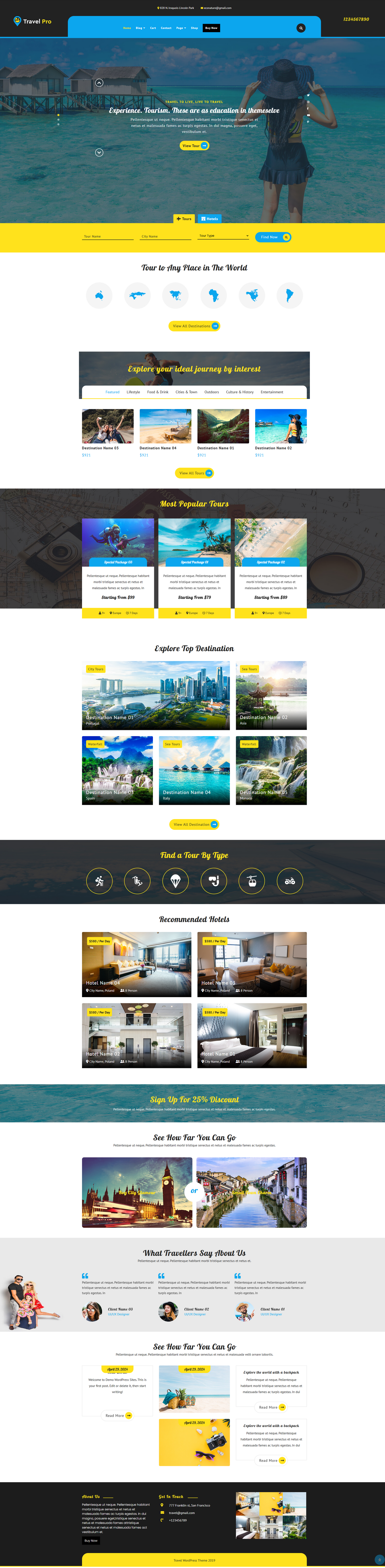 Travel WordPress Template