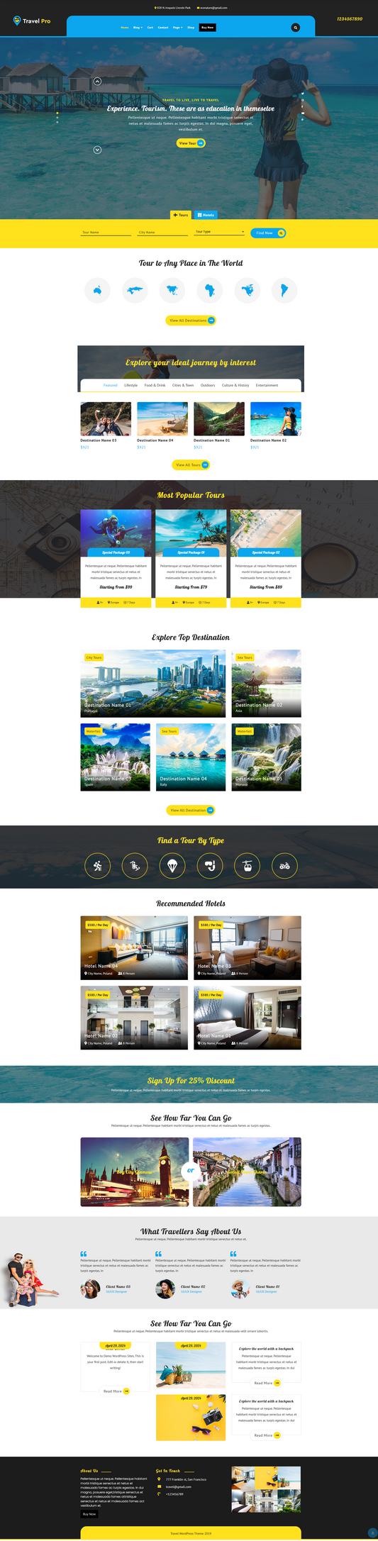 Travel WordPress Template